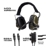 EARMOR M33 Tactical Hearing Protection Headset, Electronic Sound Pickup & Noise Reduction Headphone, Bluetooth Communication Headset for Shooting Helmet, Tactical Radio Headset