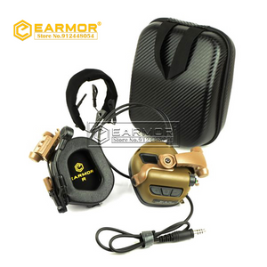 EARMOR M32X-Mark3 MilPro Military Standard Communication RAC Headset - Coyote Brown