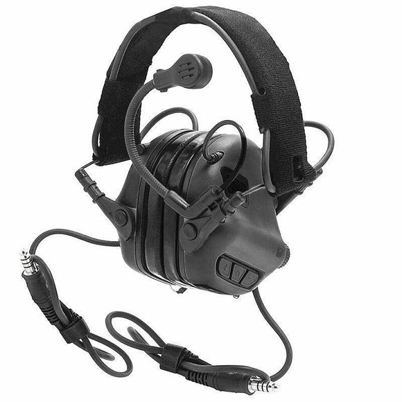 EARMOR Dual Comm M32-Mark3 MilPro Military Standard Headset Hearing Protection - Black