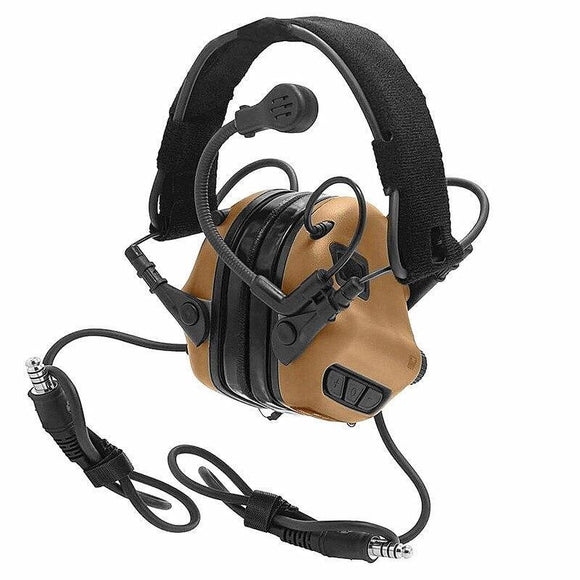 EARMOR Headset M32-Mark3 MilPro Dual Comm Military Standard - Coyote Brown